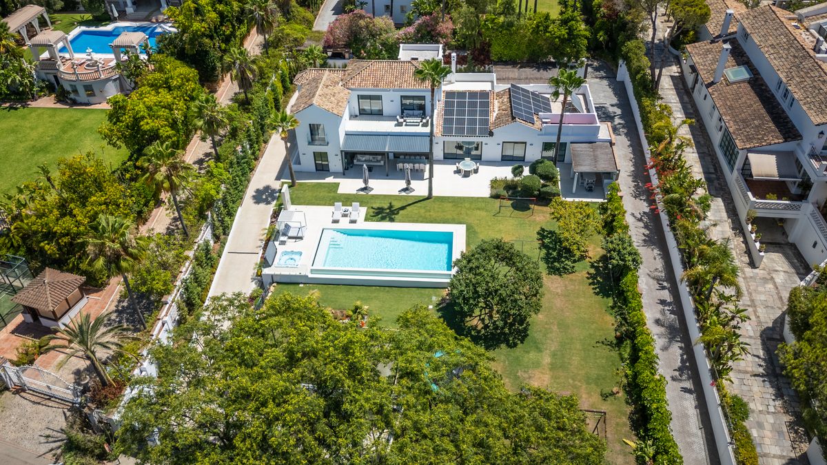 Aerial view showing the size of the private plot