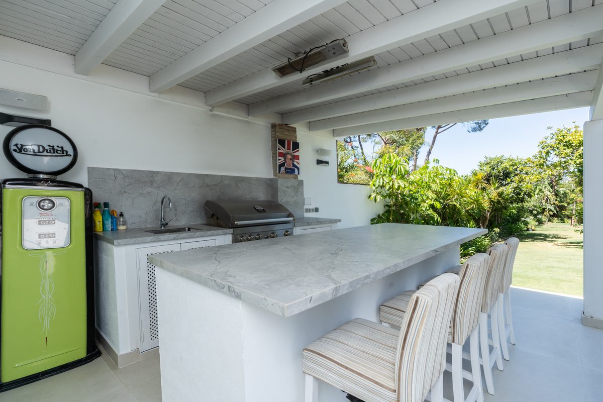 Outdoor bar and barbecue area